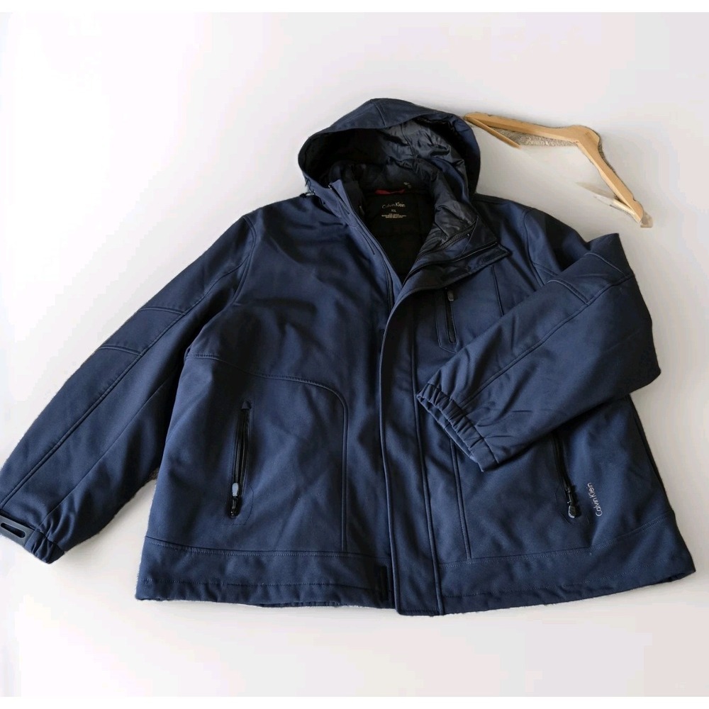 Calvin Klein's 3 in 1 Jacket Men's‎ Sz XXL Water Resistant Blue Hooded Outdoors